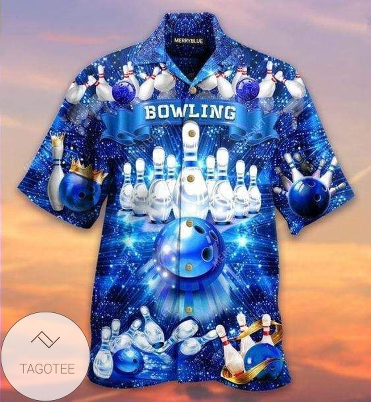 Bowling Alley Joy Captured Elegantly on a Hawaiian Shirt