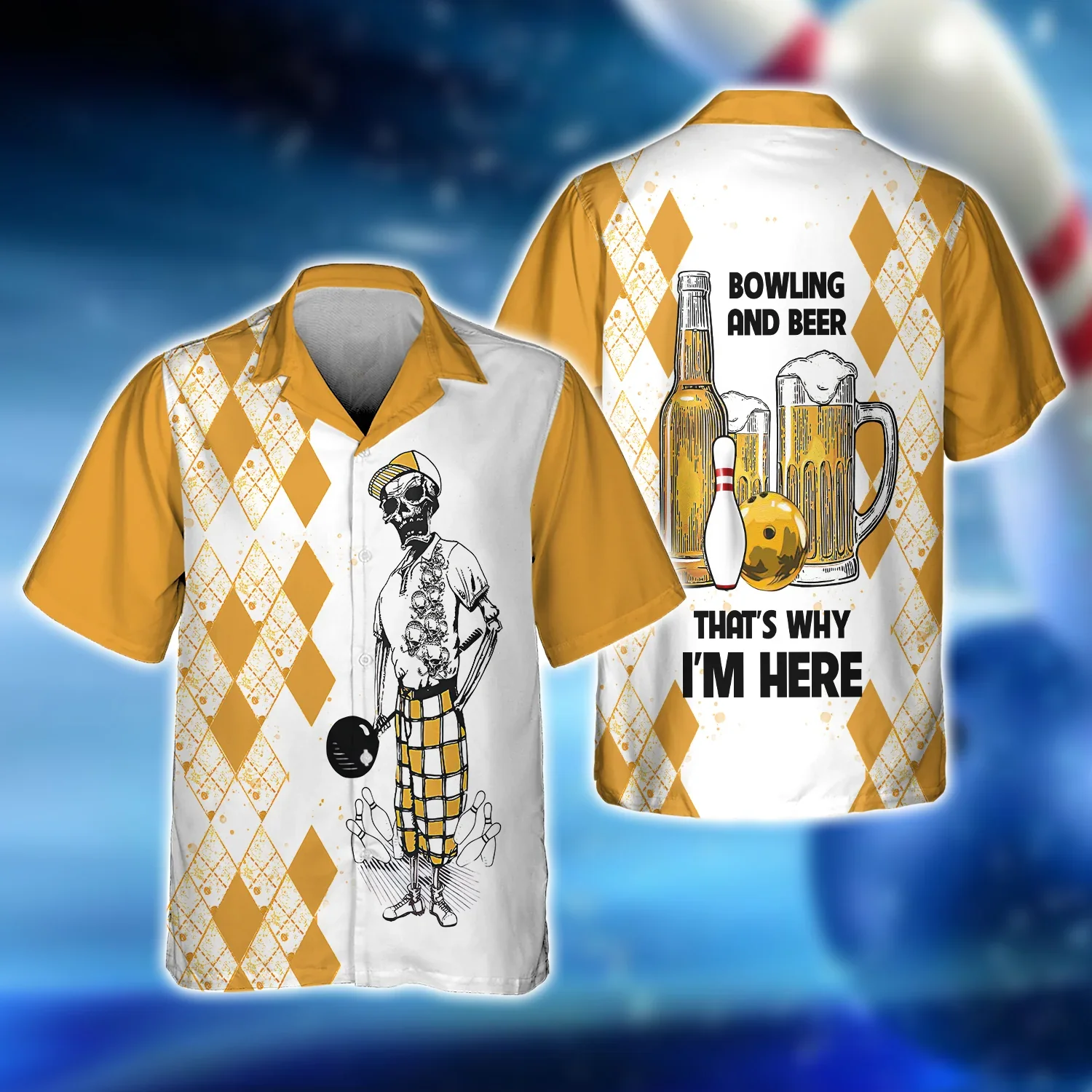 Bowling And Beer That’s Why I’m Here Trendy Hawaiian Shirt, Bowling Trendy Hawaiian Shirt For Men, Women, Bowling Team Shirt