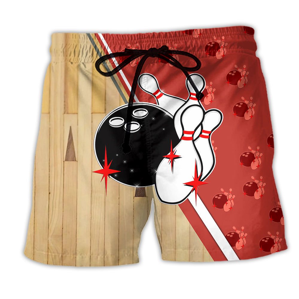Bowling Awesome Ball Skull Trendy Aloha Hawaiian Beach Shorts Bowling Awesome Ball Skull Trendy Aloha Hawaiian Beach Shorts