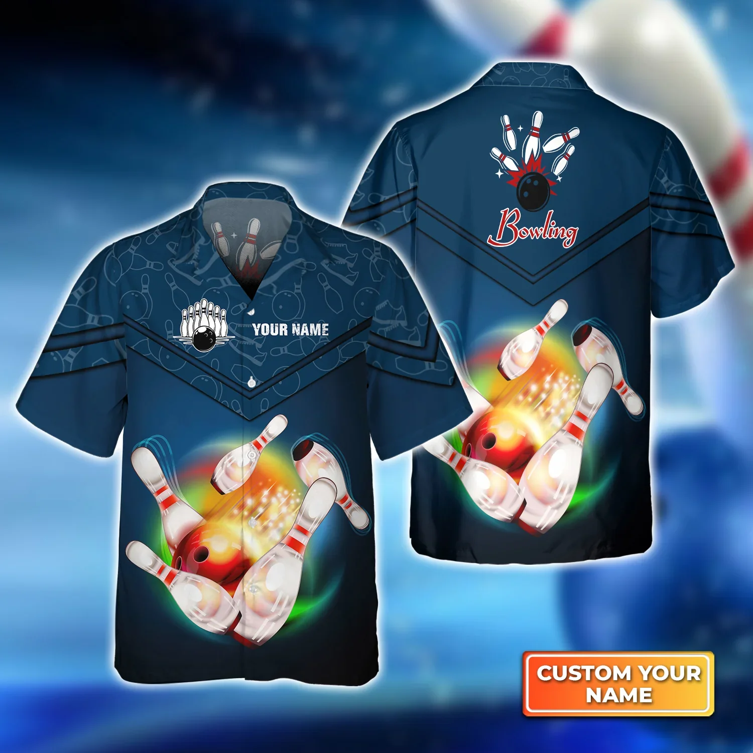 Bowling Ball Flying Rainbow Fire Trendy Hawaiian Shirt, Bowling Trendy Hawaiian Shirt For Men, Women, Bowling Team Shirt