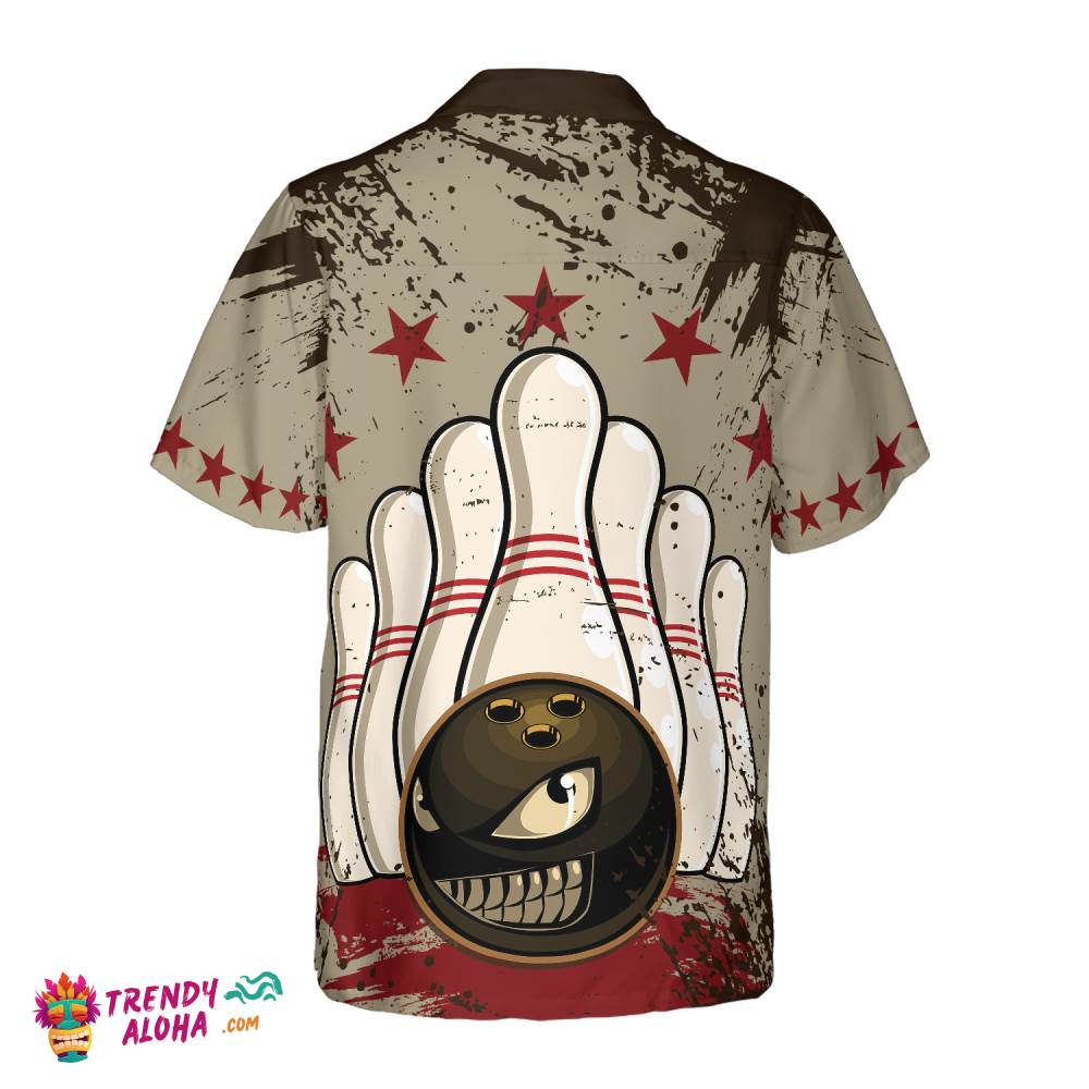 Bowling Ball Vintage Background Hawaiian Shirt