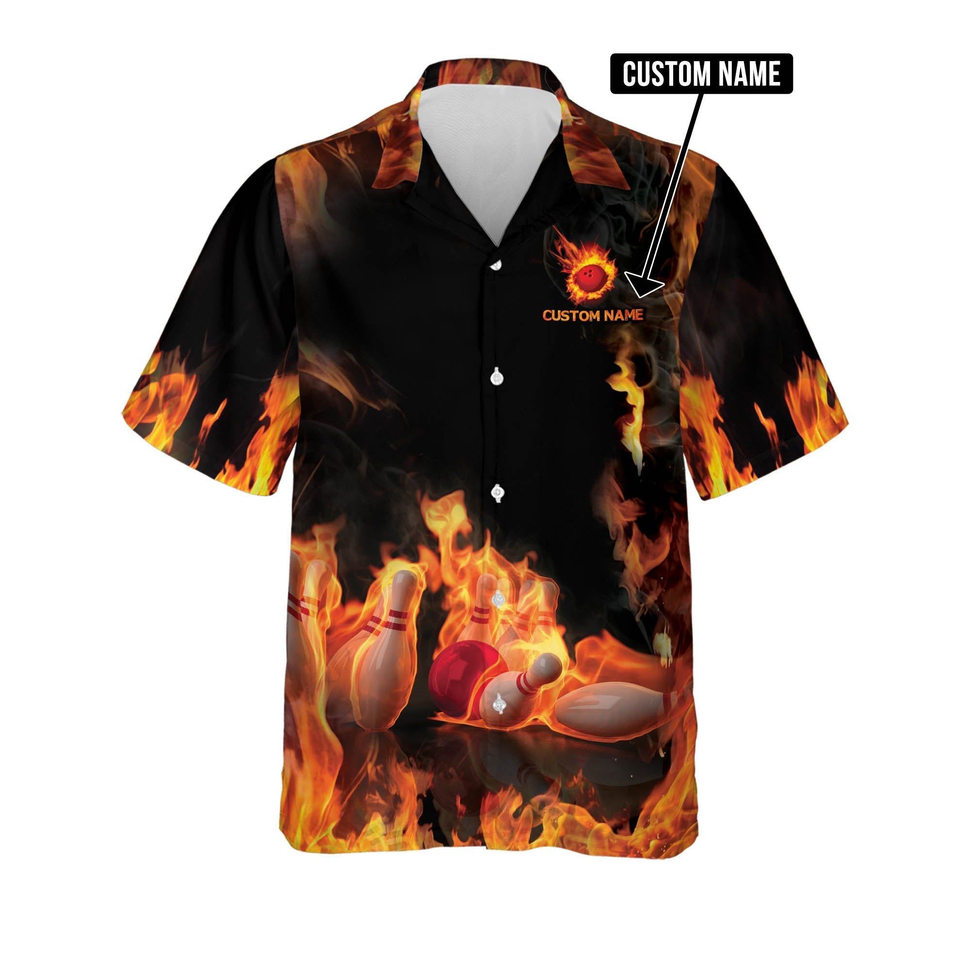 Bowling Champion Personalized Name Trendy Hawaiian Shirt