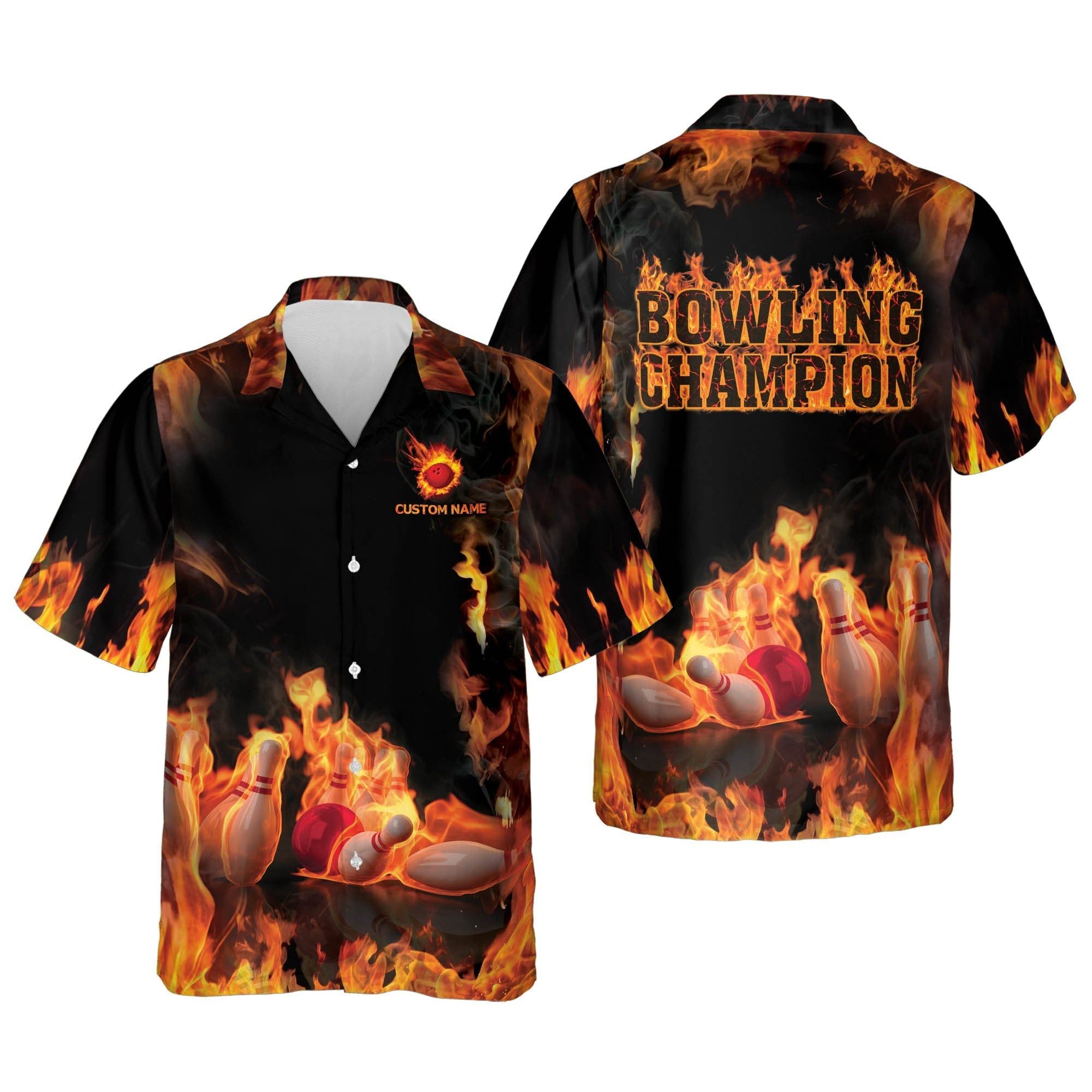 Bowling Champion Personalized Name Trendy Hawaiian Shirt Bowling Champion Personalized Name Trendy Hawaiian Shirt