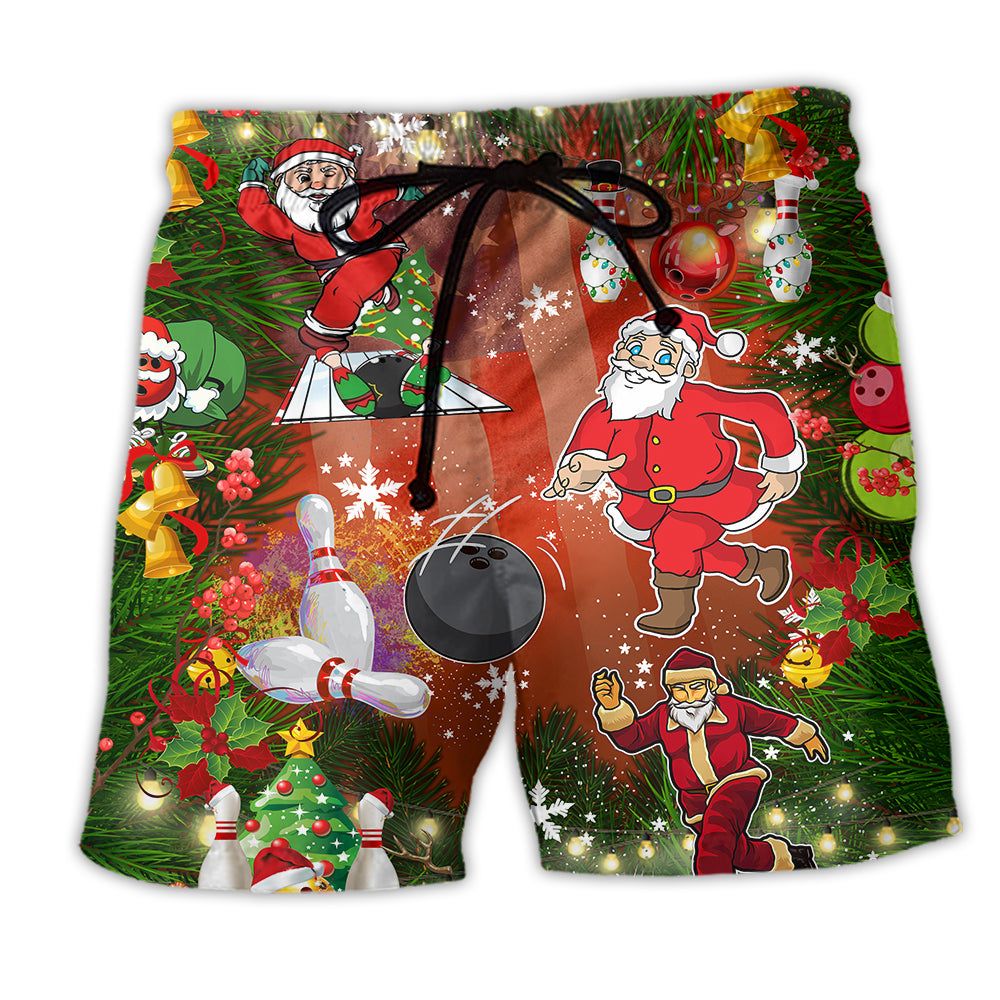 Bowling Do You Wanna Solo Bowling With Santa Claus Trendy Aloha Hawaiian Beach Shorts Bowling Do You Wanna Solo Bowling With Santa Claus Trendy Aloha Hawaiian Beach Shorts