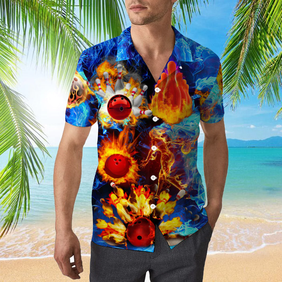 Bowling Fire Trendy Hawaiian Shirt