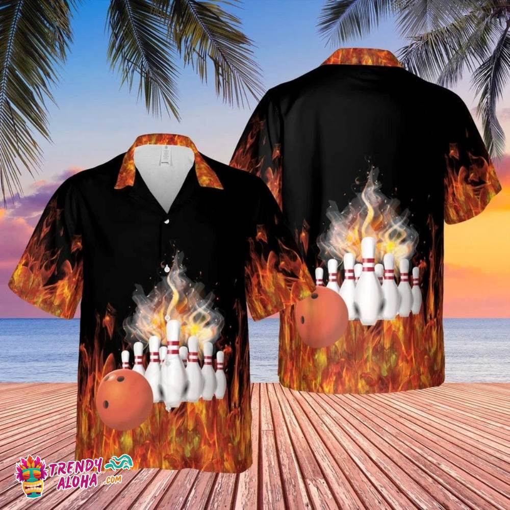 Bowling Flame Hawaiian Shirt