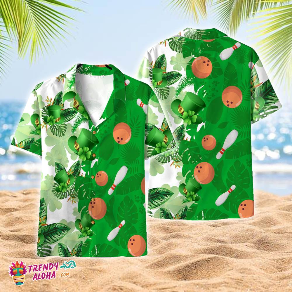 Bowling Floral St Patricks Day Aloha Hawaiian Shirts, Aloha Hawaiian Shirts