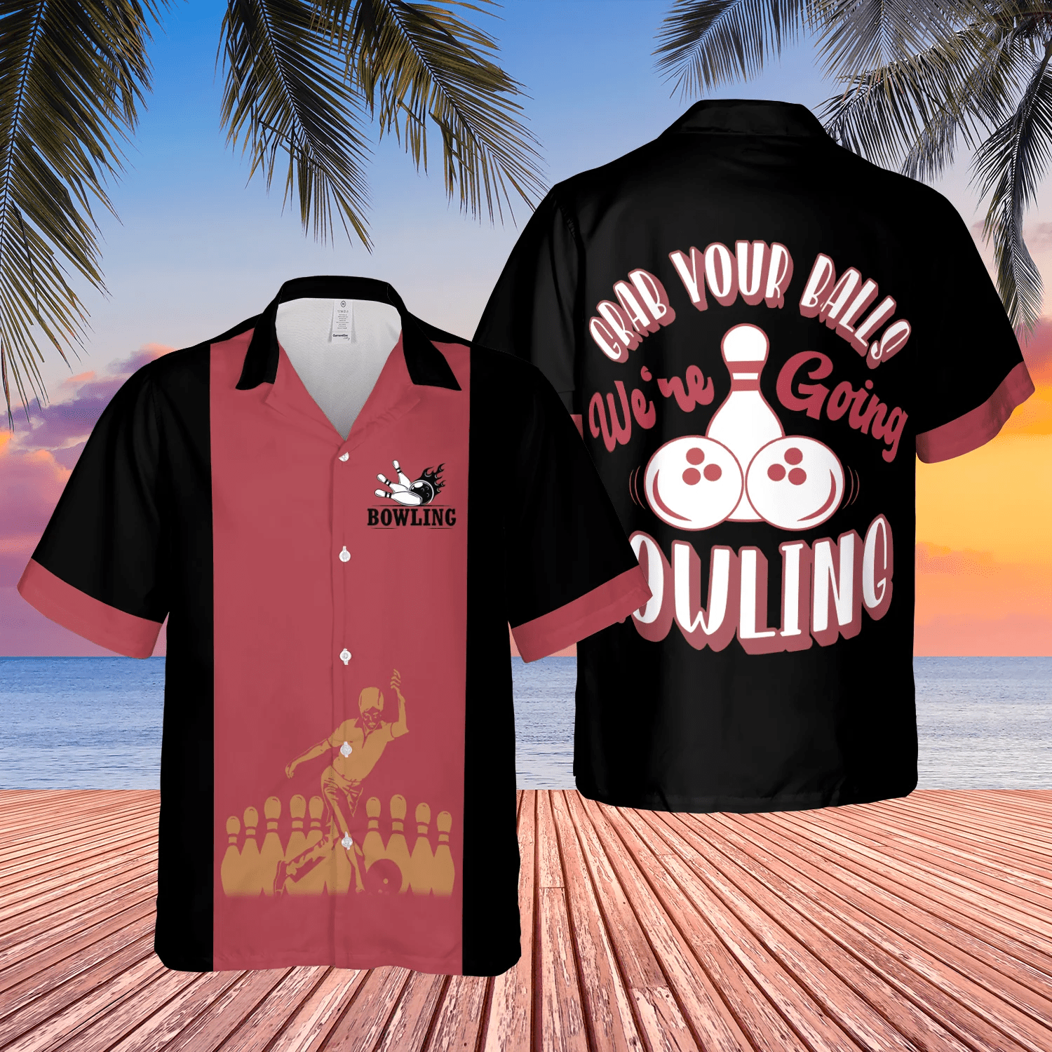 Bowling Grab Your Balls Hawaiian Shirt