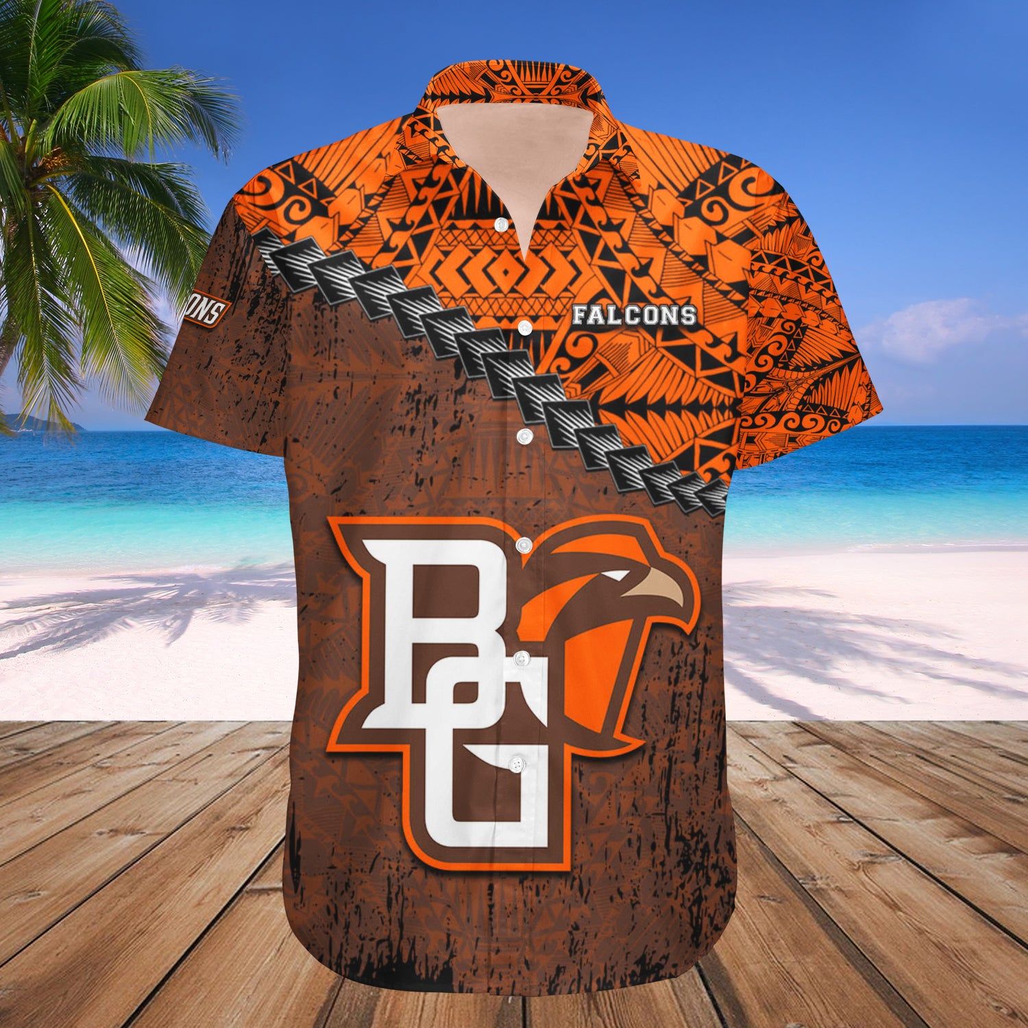 Bowling Green Falcons Hawaii Shirt Grunge Polynesian Tattoo – NCAA
