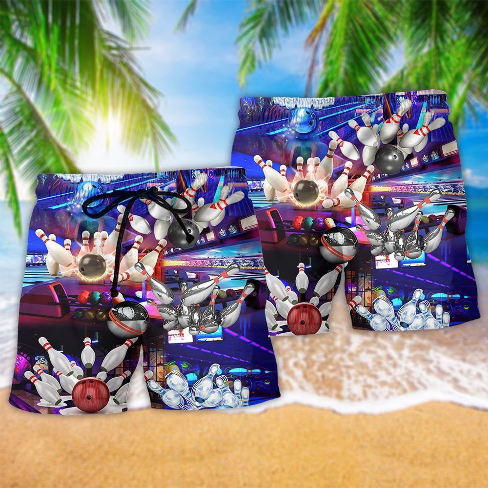 Bowling Luxury Nice Style Trendy Aloha Hawaiian Beach Shorts