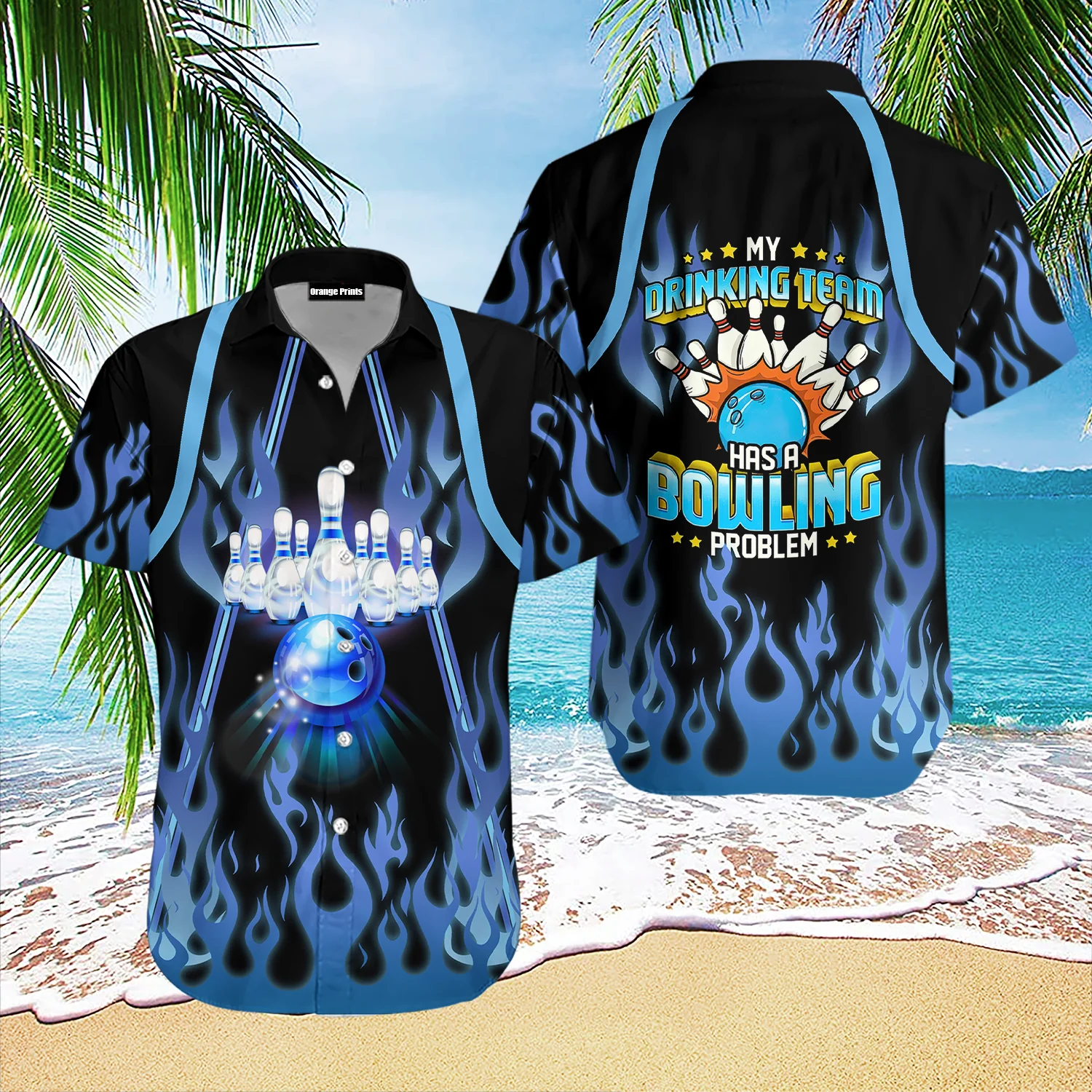 Bowling My Drinking Team Has A Problem Trendy Hawaiian Shirt