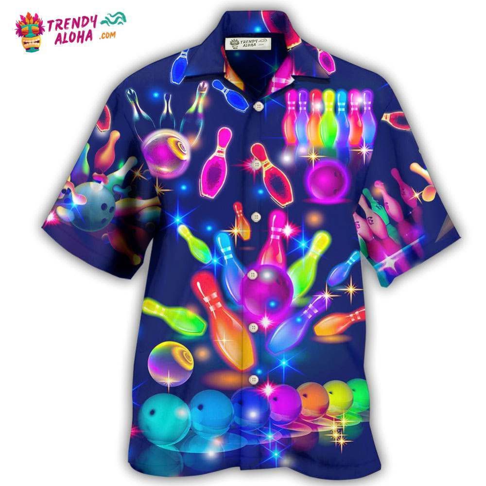Bowling Neon Style Hawaiian Shirt – Trendy Aloha Bowling Neon Style Hawaiian Shirt – Trendy Aloha