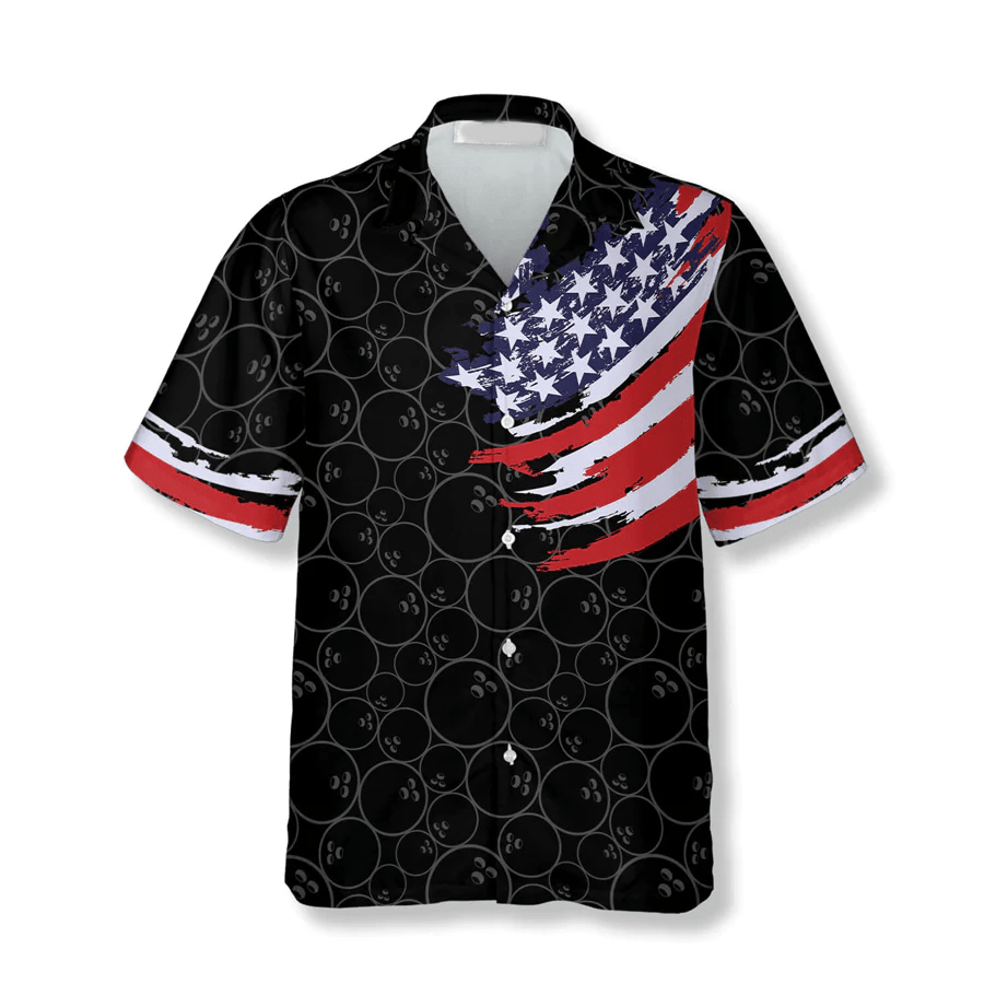 Bowling Pattern Flag Crown Emblem Custom Bowling Trendy Hawaiian Shirt Bowling Pattern Flag Crown Emblem Custom Bowling Trendy Hawaiian Shirt