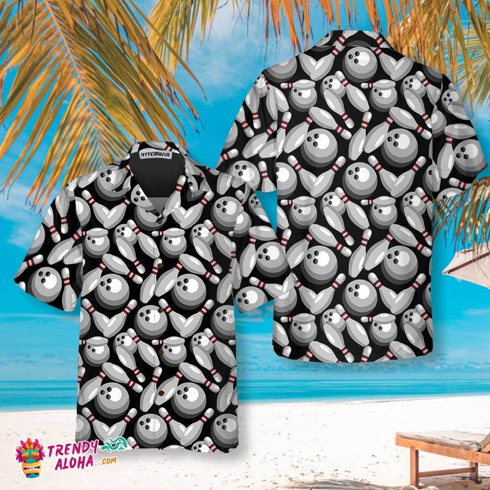 Bowling Pins & Balls Hawaiian Shirt, Seamless Bowling Patterns Shirt, Best Gift For Bowling Lovers Bowling Pins & Balls Hawaiian Shirt, Seamless Bowling Patterns Shirt, Best Gift For Bowling Lovers