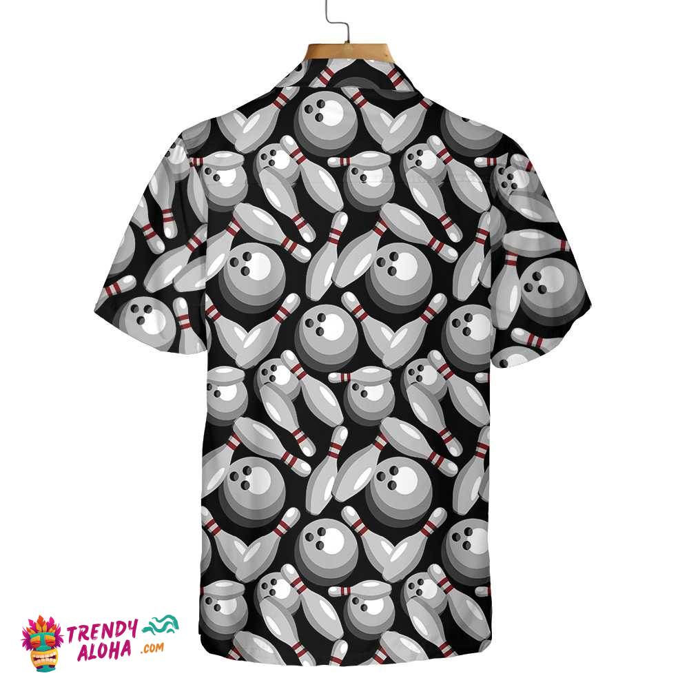 Bowling Pins & Balls Hawaiian Shirt, Seamless Bowling Patterns Shirt, Best Gift For Bowling Lovers