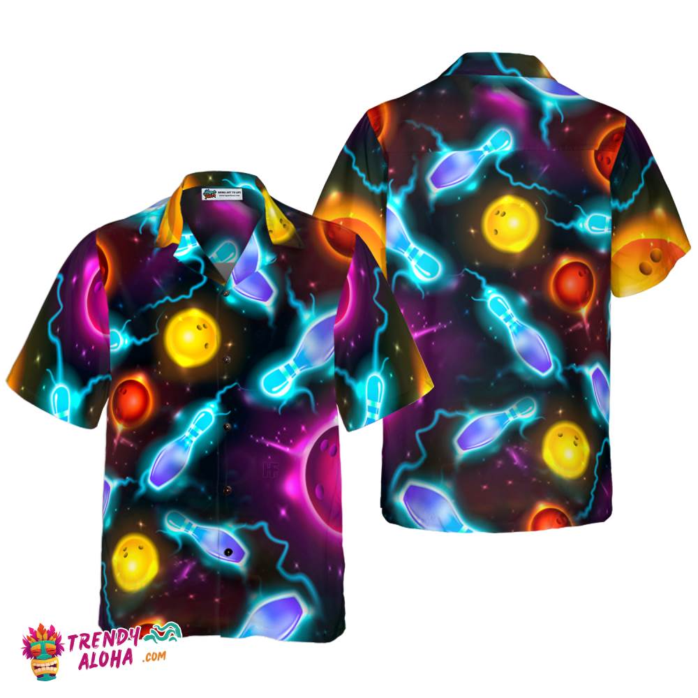 Bowling Space Color Hawaiian Shirt Bowling Space Color Hawaiian Shirt