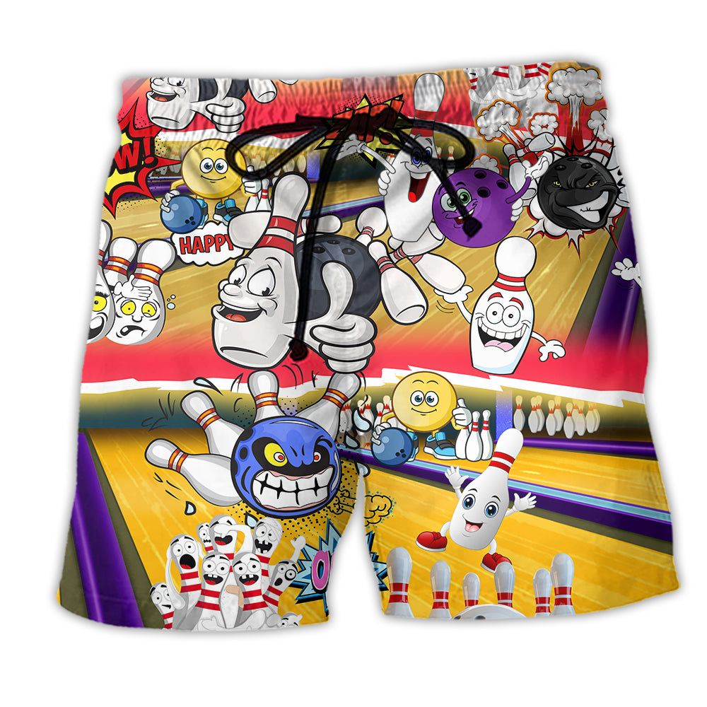Bowling Split Happens Bowling Trendy Aloha Hawaiian Beach Shorts Bowling Split Happens Bowling Trendy Aloha Hawaiian Beach Shorts