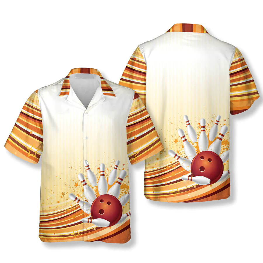 Bowling Strike And Strip Lines Pattern Bowling Trendy Hawaiian Shirt Bowling Strike And Strip Lines Pattern Bowling Trendy Hawaiian Shirt