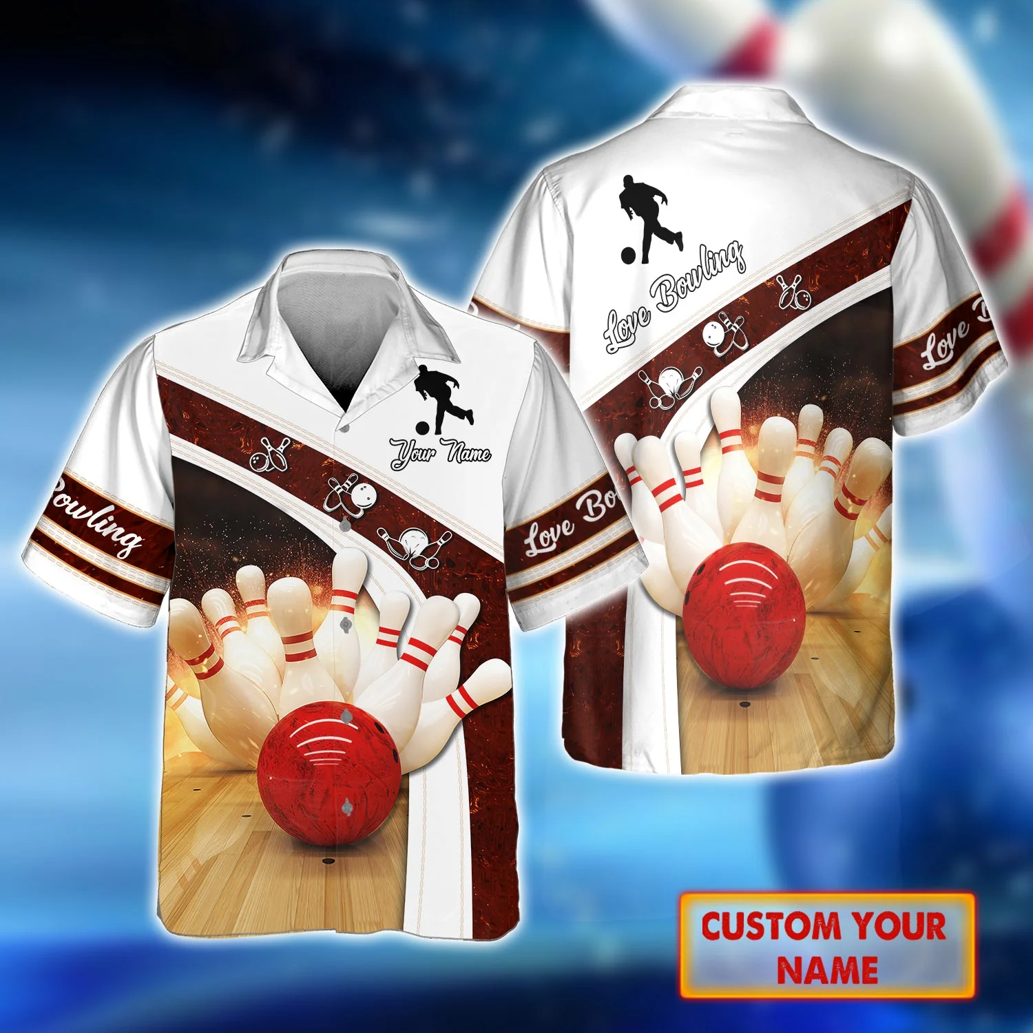 Bowling Strike Hit With Fire Explosion Trendy Hawaiian Shirt, Bowling Trendy Hawaiian Shirt For Men, Women, Bowling Team Shirt