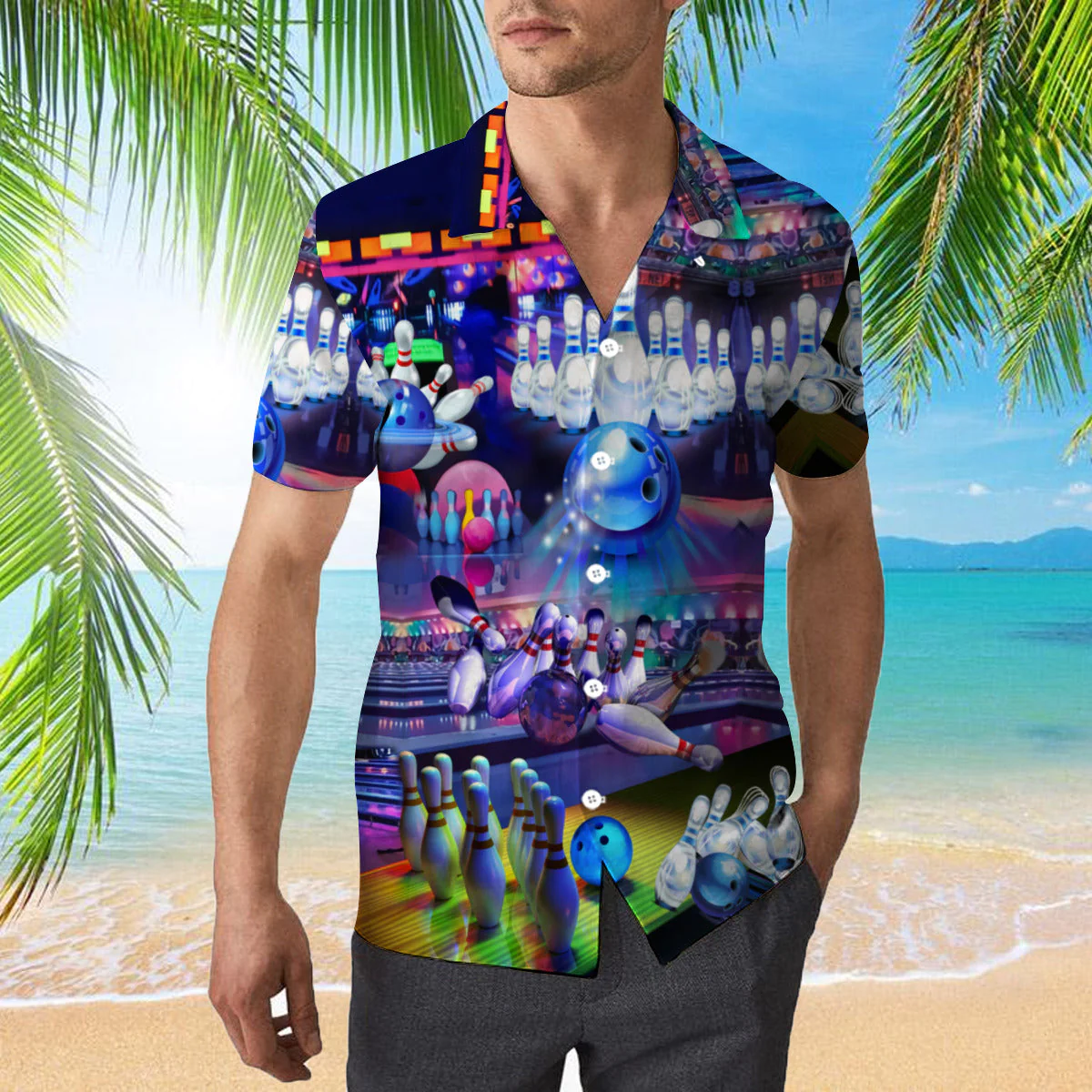 Bowling Takes Balls Trendy Hawaiian Shirt