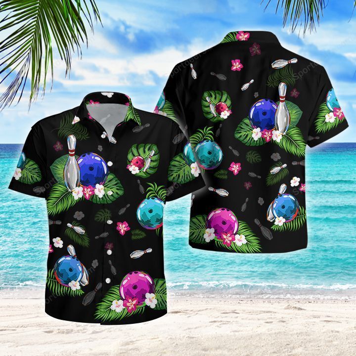 Bowling Tropical Hawaiian Shirt Summer Aloha Beach
