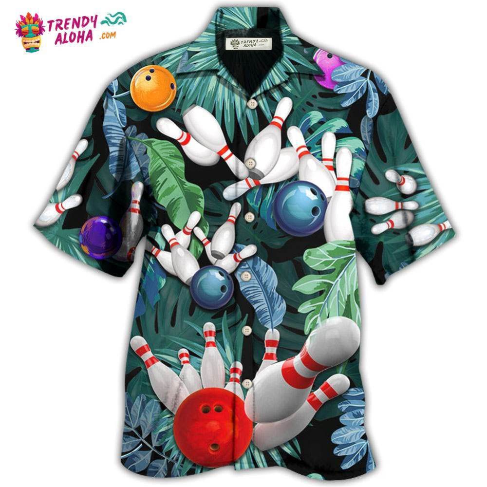 Bowling Tropical Leaf I’m So Happy Hawaiian Shirt – Trendy Aloha