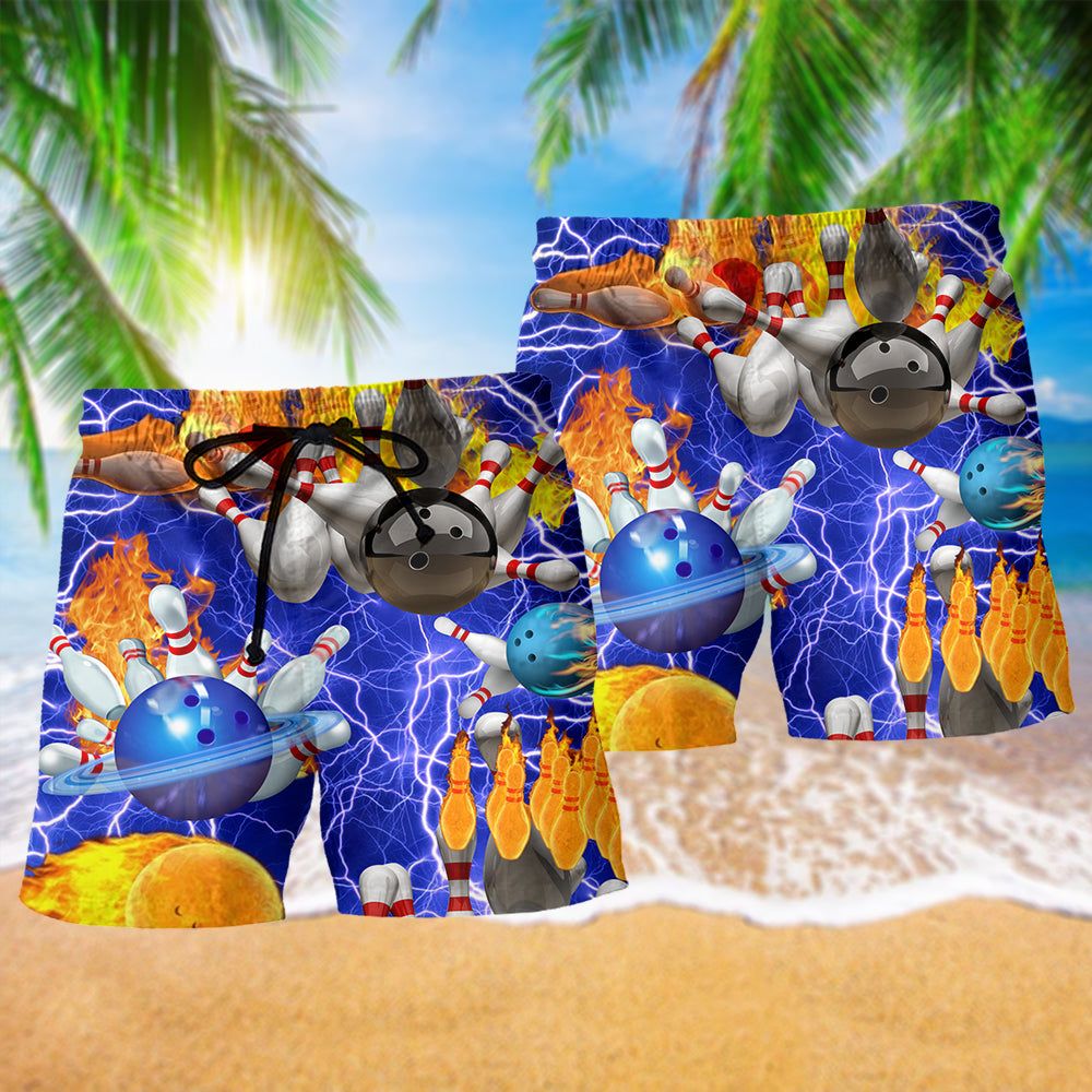 Bowling When Nothing Is Going Right Trendy Aloha Hawaiian Beach Shorts