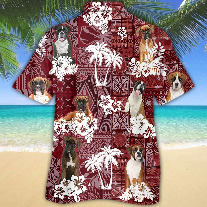 Boxer Dog Trendy Hawaiian Shirt, Gift For Dog Lover Shirts, Animal Summer Shirts, Trendy Hawaiian Shirt Men