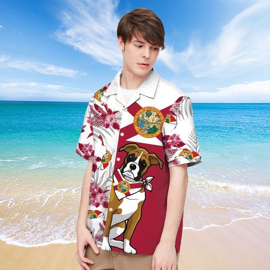 Boxer Florida Short Sleeve Button Up Tropical Hawaiian Shirts