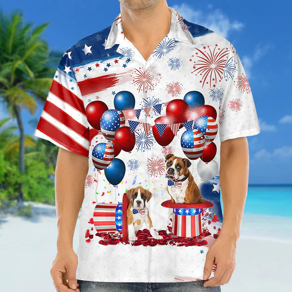 Boxer Independence Day Trendy Hawaiian Shirt For Men And Women, 4Th Of July Trendy Hawaiian Shirt