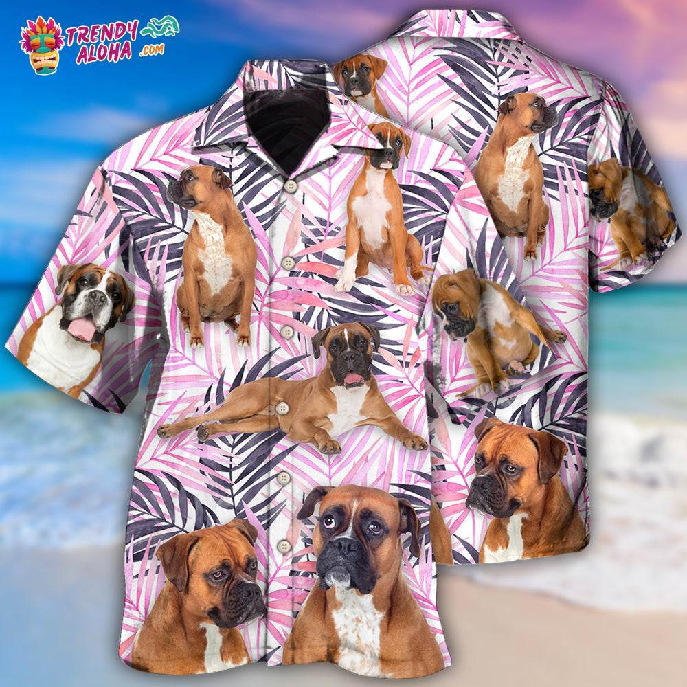 Boxer Tropical Leaf Style Hawaiian Shirt – Trendy Aloha