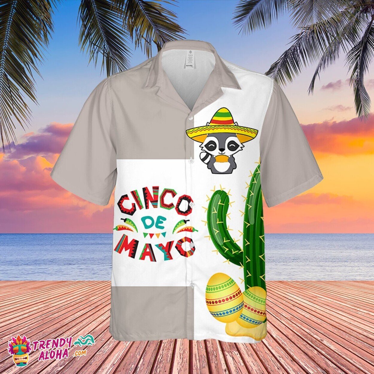Boys and Men’s Skull Print Cinco de Mayo Beach Hawaiian Shirt