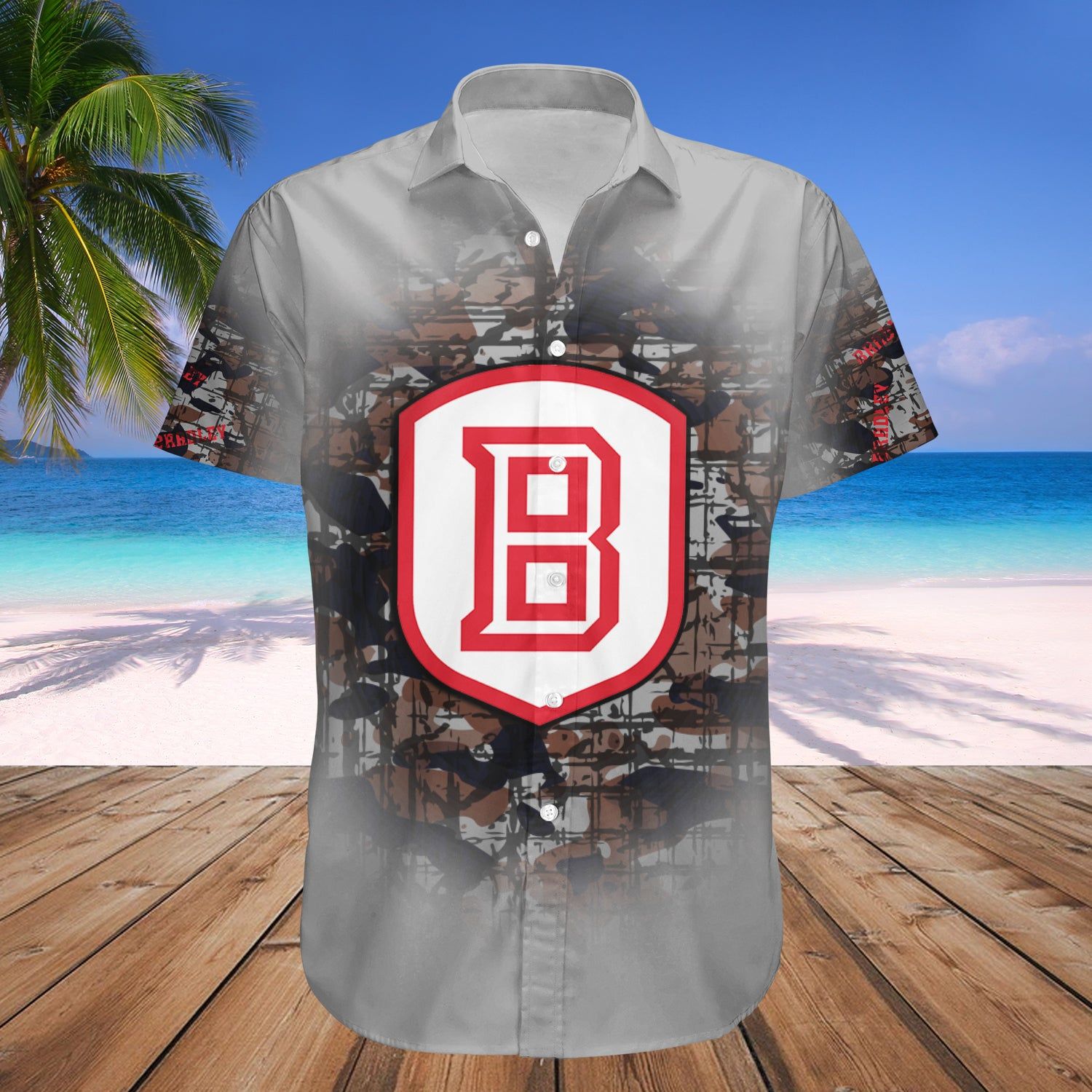 Bradley Braves Hawaii Shirt Camouflage Vintage – NCAA