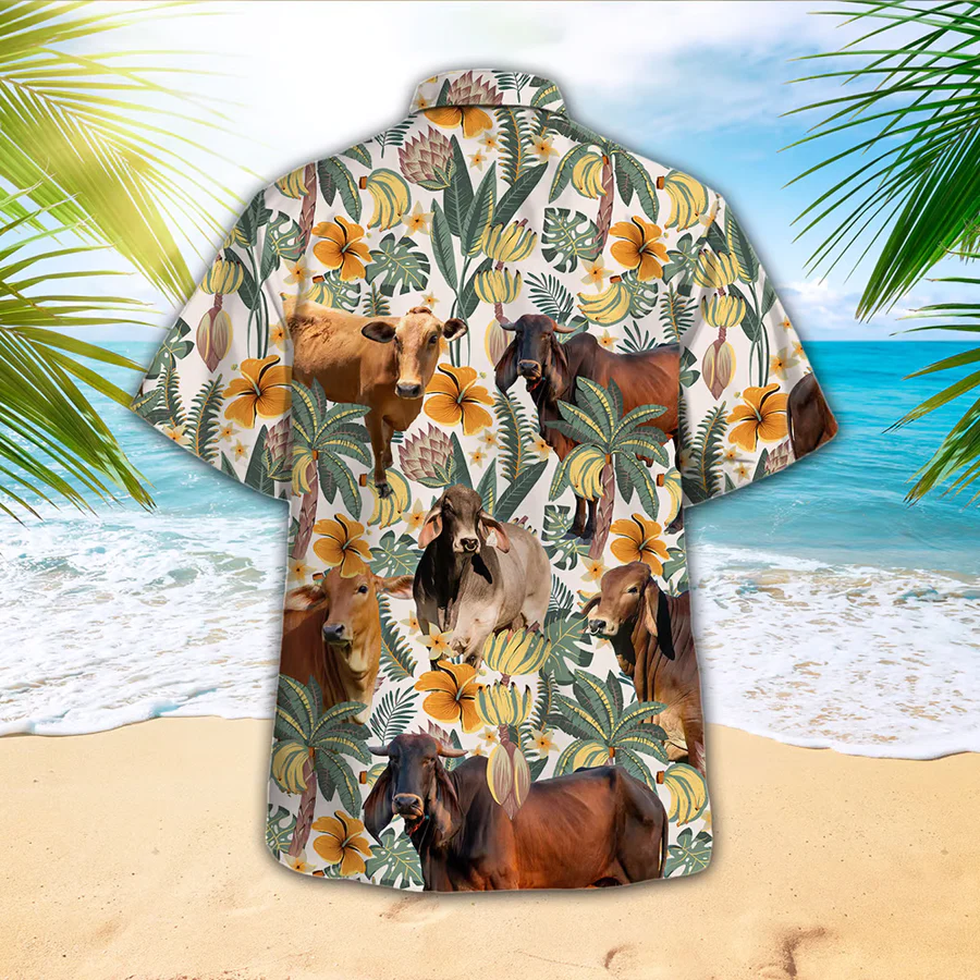 Brahman Trendy Hawaiian Shirt, Animal Trendy Hawaiian Shirts, Cow Lover Shirt, Farmer Shirt For Men And Women