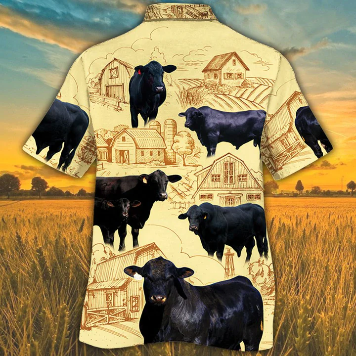 Brangus Cattle Lovers Farm Trendy Hawaiian Shirt, Summer Trendy Hawaiian Shirt For Men Women