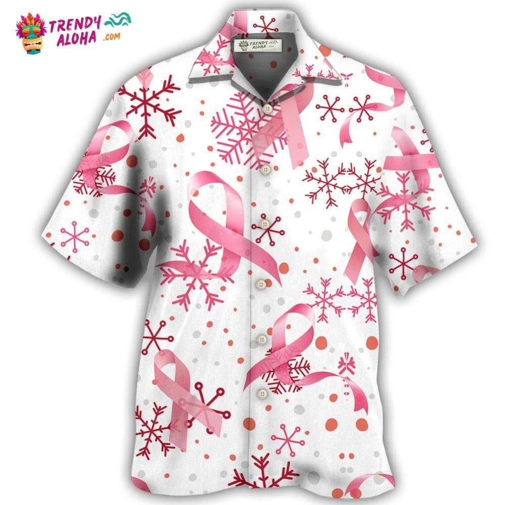 Breast Cancer Pink Ribbon Merry Christmas Hawaiian Shirt – Trendy Aloha