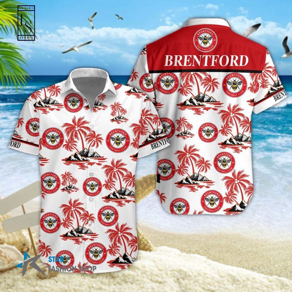Brentford Fc Coconut Island Hawaiian Shirt