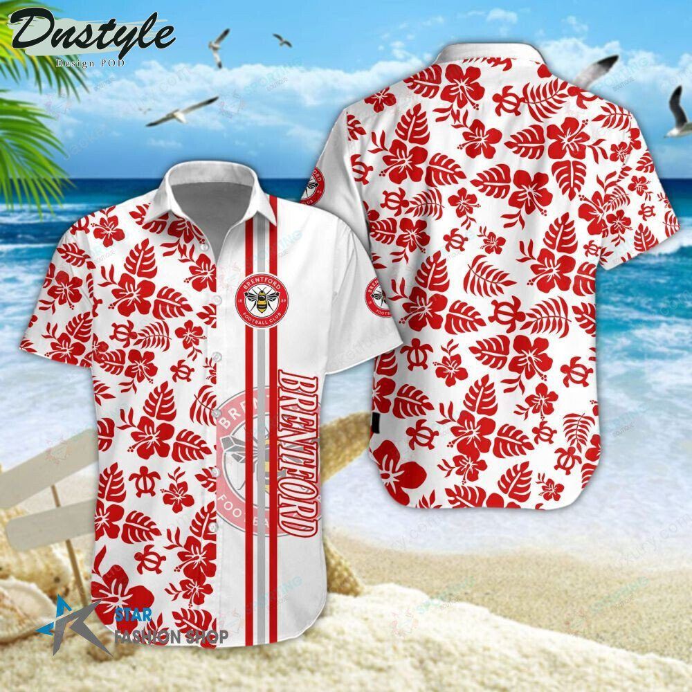 Brentford Fc Red Flower Tropical Hawaiian Shirt V3 Aloha Shirt