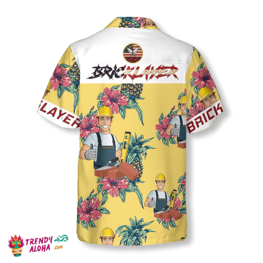 Bricklayer Pineapple Seamless Pattern Hawaiian Shirt