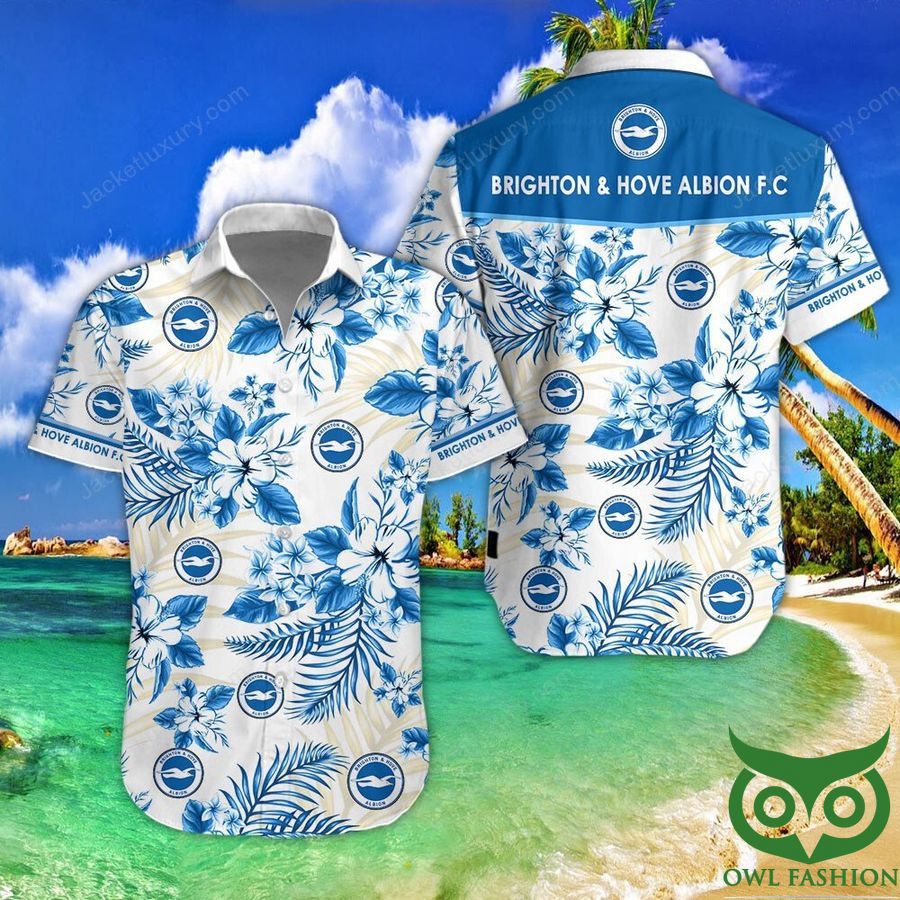 Brighton & Hove Albion Fc Flower Tropical Trendy Hawaiian Shirt Aloha Shirt