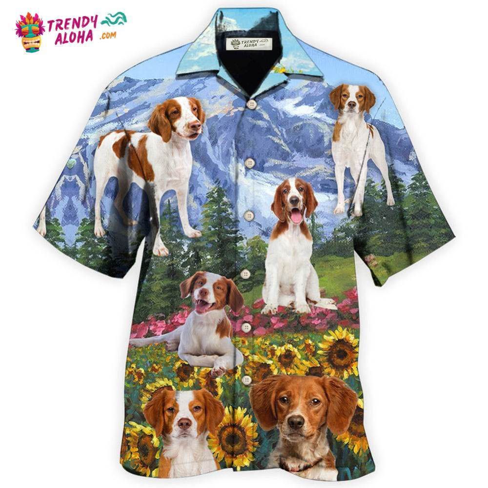 Brittany Spaniel Dog Beautiful Landscape Hawaiian Shirt – Trendy Aloha Brittany Spaniel Dog Beautiful Landscape Hawaiian Shirt – Trendy Aloha