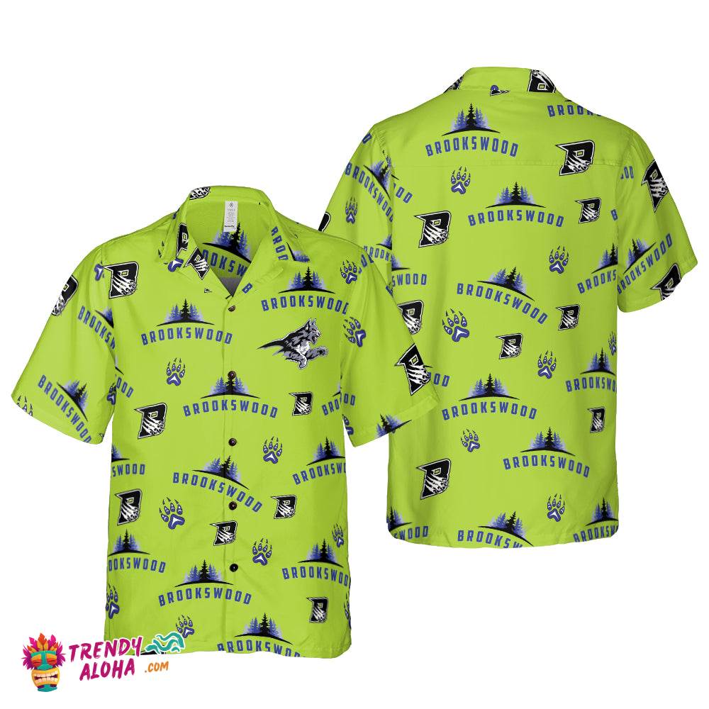 Brookswood Bright Green Hawaiian Shirt