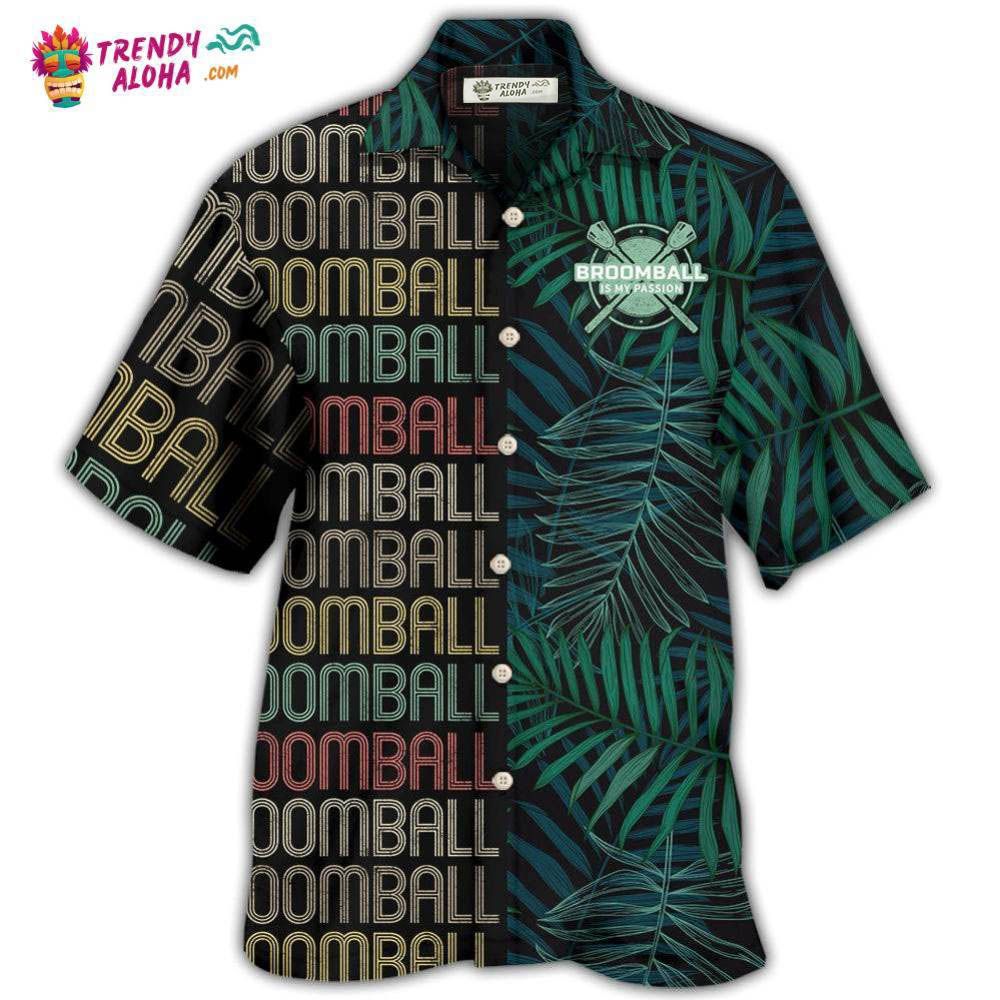 Broomball Is My Passion Tropical Leaf Hawaiian Shirt – Trendy Aloha Broomball Is My Passion Tropical Leaf Hawaiian Shirt – Trendy Aloha