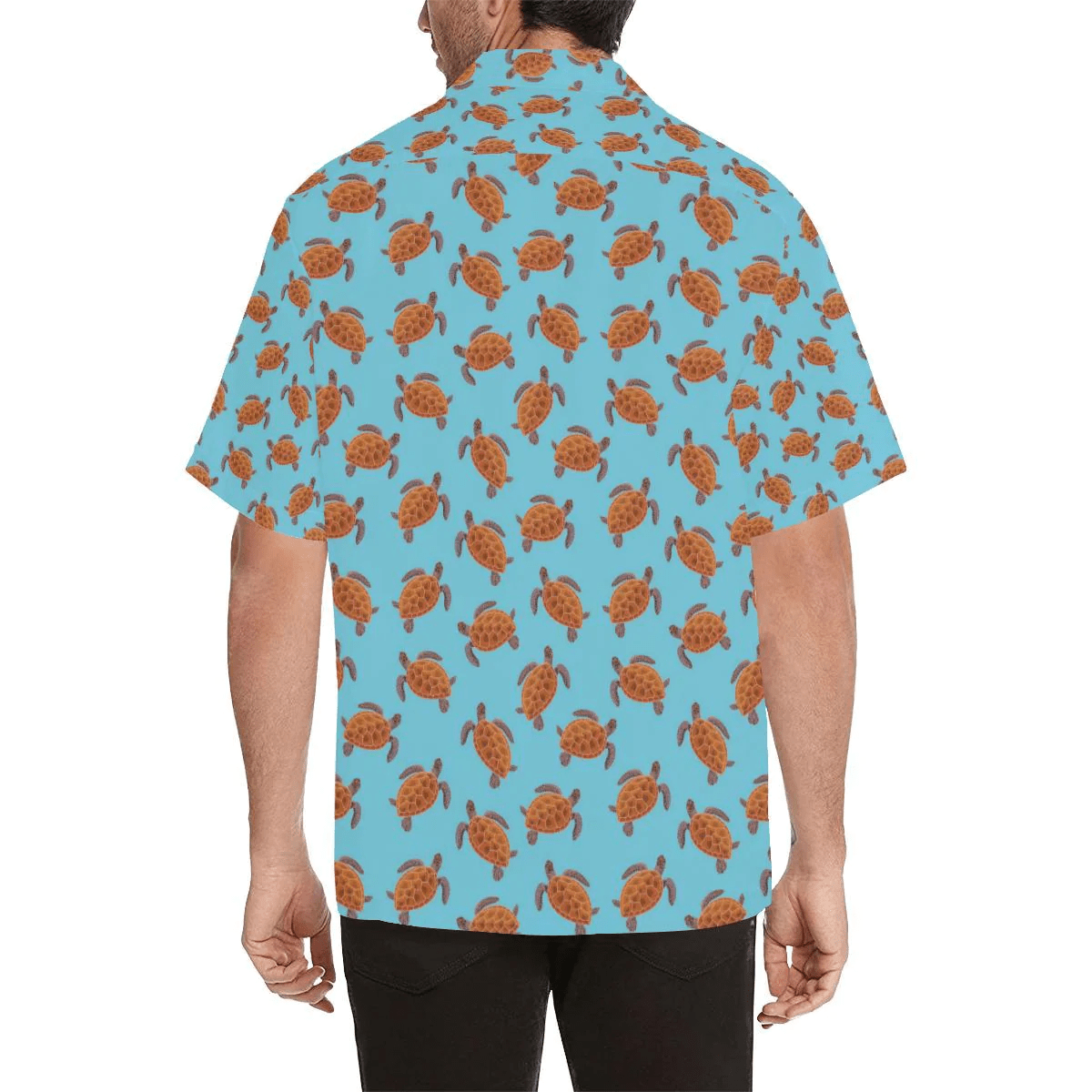 Brow Sea Turtle Print Pattern Trendy Hawaiian Shirt, Turtle Lover Trendy Hawaiian Shirt For