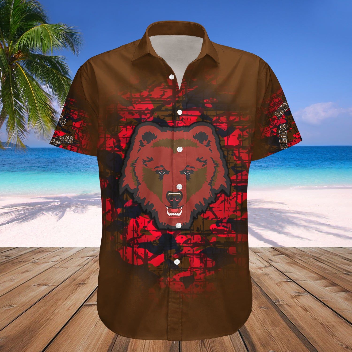 Brown Bears Hawaii Shirt Camouflage Vintage – NCAA