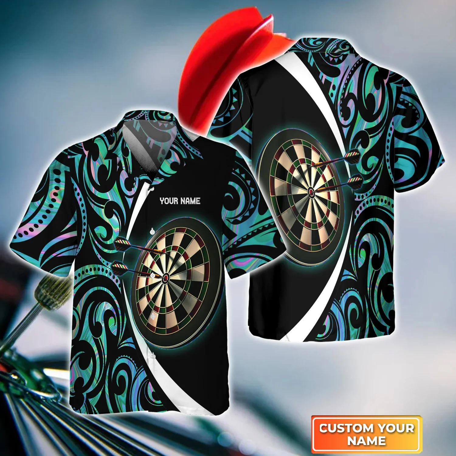 Brown Tattoo Darts Trendy Hawaiian Shirt, Darts Trendy Hawaiian Shirt For Men, Gift For Dart Team Player Brown Tattoo Darts Trendy Hawaiian Shirt, Darts Trendy Hawaiian Shirt For Men, Gift For Dart Team Player