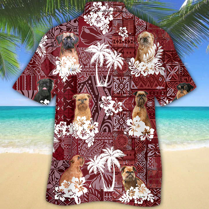 Brussels Griffon Red Trendy Hawaiian Shirt, Gift For Dog Lover Shirts, Animal Summer Shirts, Trendy Hawaiian Shirt Men