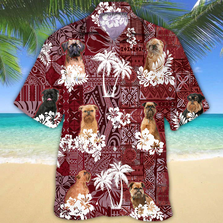 Brussels Griffon Red Trendy Hawaiian Shirt, Gift For Dog Lover Shirts, Animal Summer Shirts, Trendy Hawaiian Shirt Men Brussels Griffon Red Trendy Hawaiian Shirt, Gift For Dog Lover Shirts, Animal Summer Shirts, Trendy Hawaiian Shirt Men