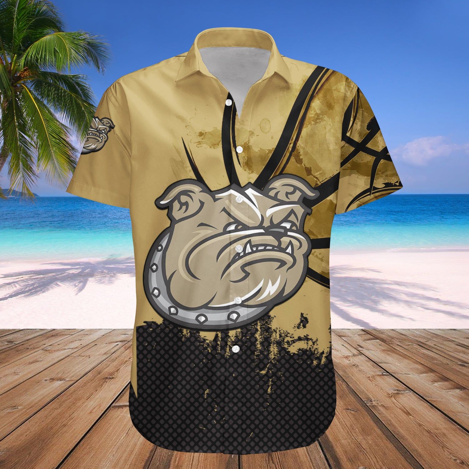 Bryant Bulldogs Hawaii Shirt Basketball Net Grunge Pattern – NCAA