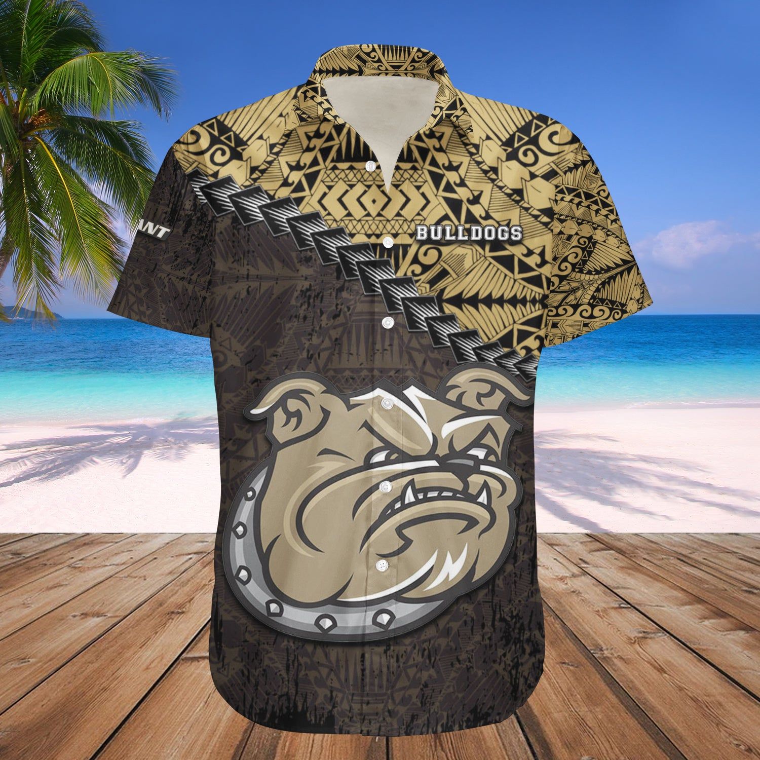 Bryant Bulldogs Hawaii Shirt Grunge Polynesian Tattoo – NCAA